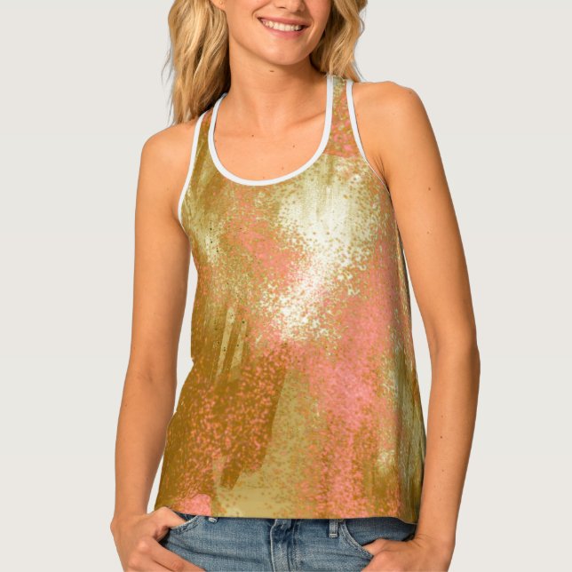 Gold Splattered  Tank Top (Front)