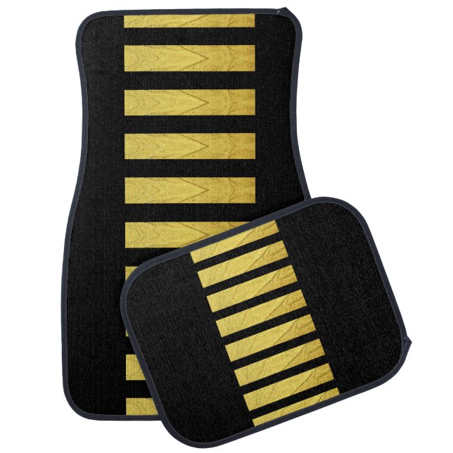 Gold Split black car mats front and rear (Set)