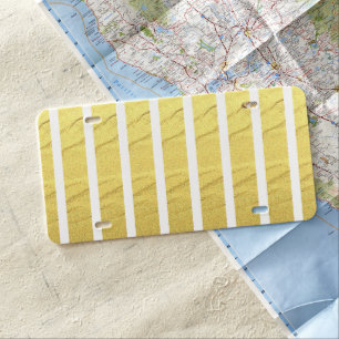 Gold Split plastic car license plate