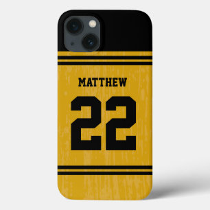 Gold Sport Jersey Number iPhone 6 iPhone 13 Case