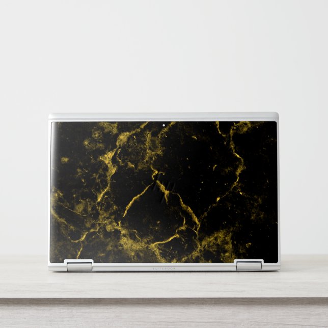 Gold Spotted Glitter HP Laptop Skin (Front)