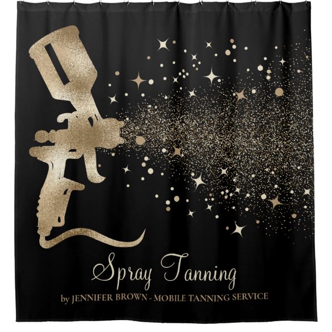 Gold Spray Bronze Spray Tan Shower Curtain