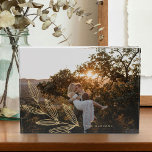 Gold Sprout Custom Photo Block<br><div class="desc">A chic golden sprout paired with an elegant font overlay on your favorite photo.</div>