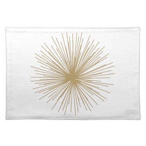 Gold Sputnik Starburst Cloth Placemat