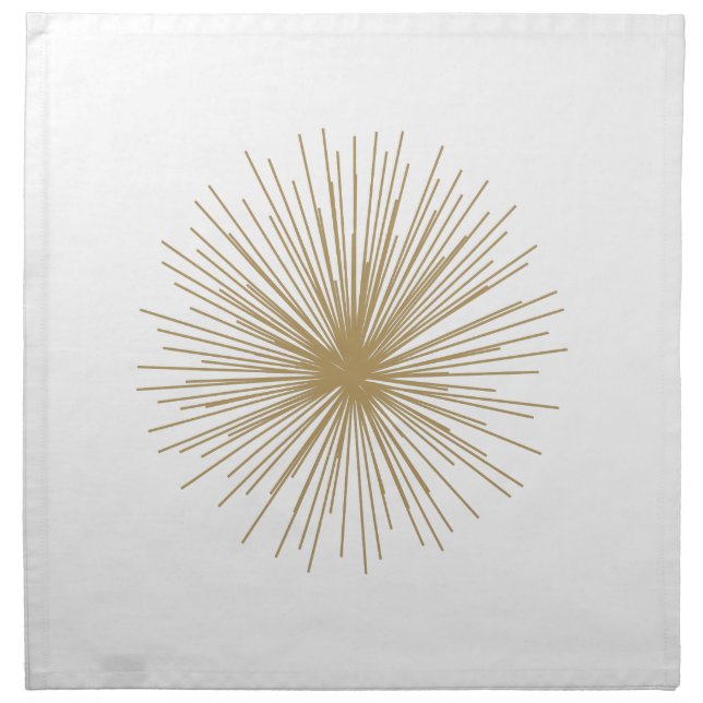 Gold Sputnik Starburst Napkin (Front)