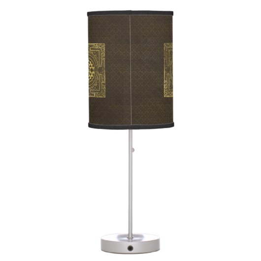 Gold Sri Yantra / Sri Chakra Table Lamp (Back)