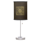 Gold Sri Yantra / Sri Chakra Table Lamp (Left)