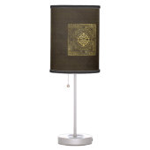Gold Sri Yantra / Sri Chakra Table Lamp (Right)
