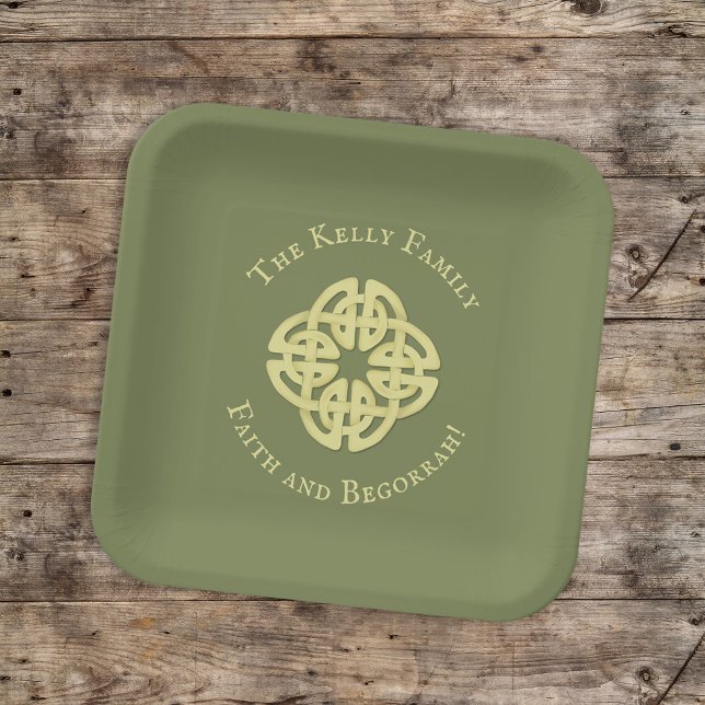 Gold St. Patrick's Day Personalized Paper Plates (Creator Uploaded)