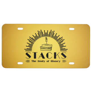 Gold Stacks License Plate