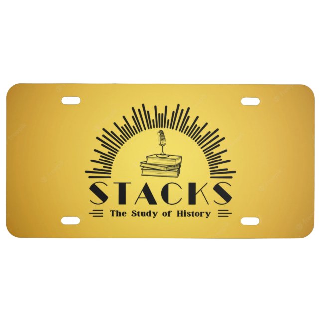 Gold Stacks License Plate (Front)