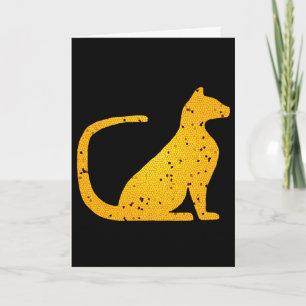Gold Stained Glass Cat CrystalKatz Cards
