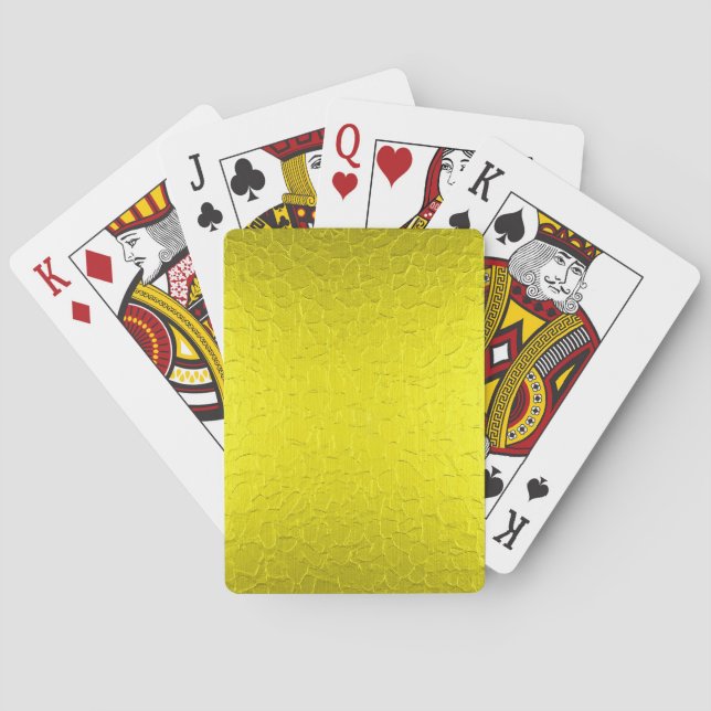 Gold Stainless Shiny Metallic Poker Cards (Back)