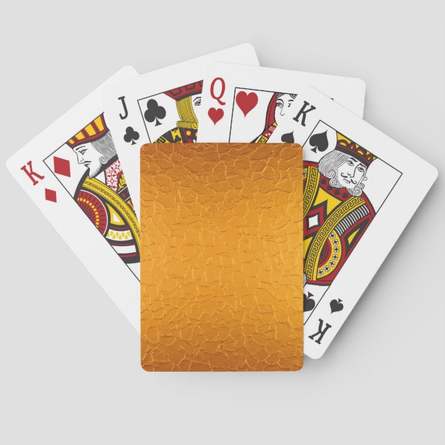 Gold Stainless Shiny Metallic Poker Cards (Back)