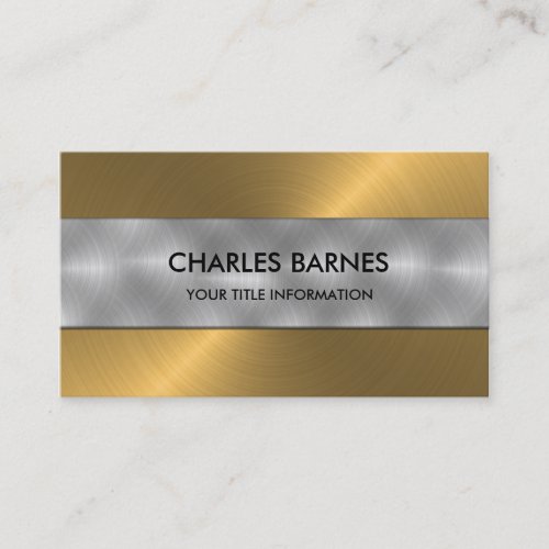 Gold Stainless Steel Business Card