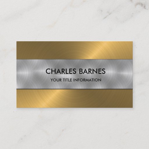 Customizable Gold Stainless Steel Business Card