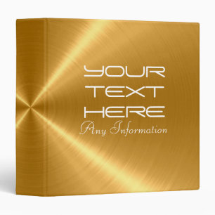 Gold Stainless Steel Metal 3 Binder