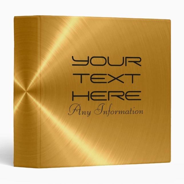 Gold Stainless Steel Metal Binder (Front/Spine)
