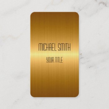 Gold Stainless Steel Metal Business Card by nhanyi at Zazzle
