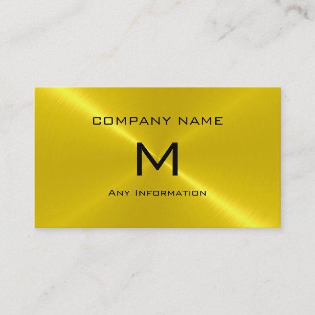 Gold Stainless Steel Metal Business Card (Front)
