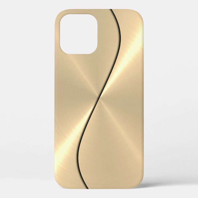 Gold Stainless Steel Metal Case-Mate iPhone Case (Back)