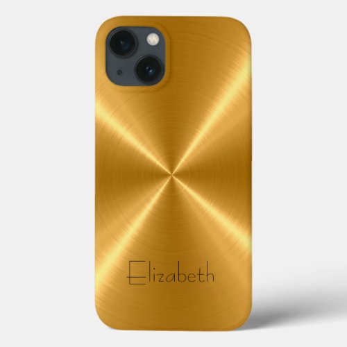 Gold Stainless Steel Metal iPhone 13 Case