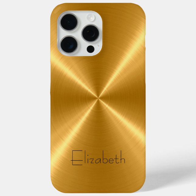 Gold Stainless Steel Metal Case-Mate iPhone Case (Back)