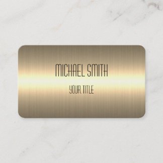 Gold Stainless Steel Metal Look #2 Business Card