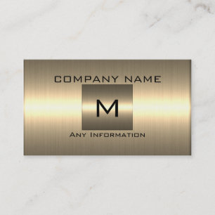Gold Stainless Steel Metal Look Business Card