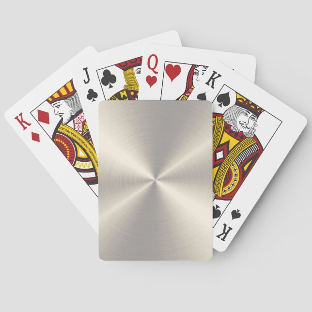 Gold Stainless Steel Metal Poker Cards (Back)