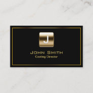 Gold Stamp Casting Director Dark Business Card at Zazzle