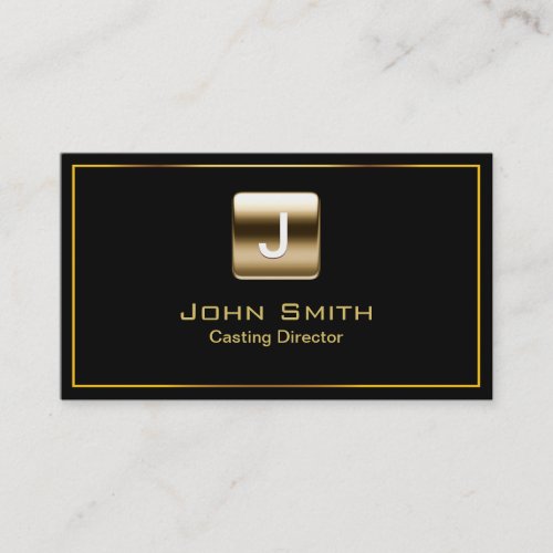 Gold Stamp Casting Director Dark Business Card