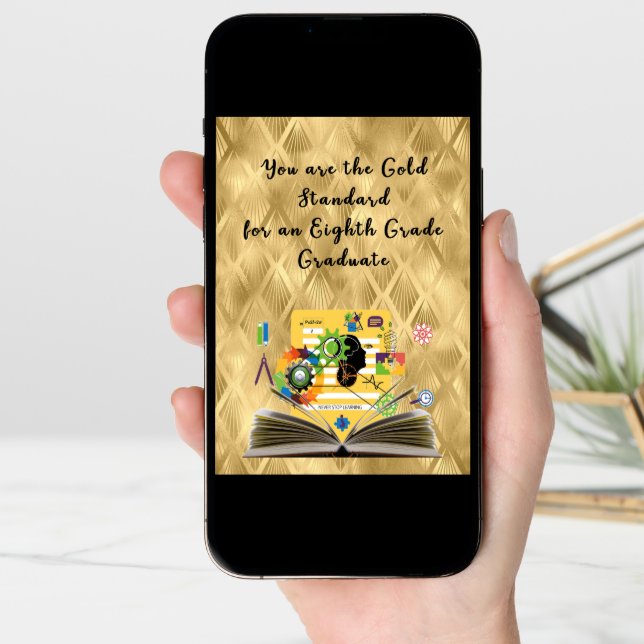 Gold Standard 8th Grade Graduate Card (Front Digital)