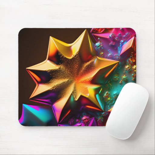 Gold Star - Abstraction, jewelry Mouse Pad