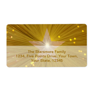 Gold Star address label large