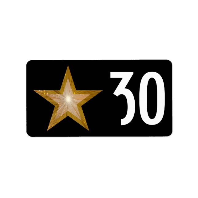 Gold Star 'Age' label medium black (Front)