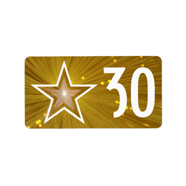 Gold Star 'Age' label medium white text (Front)