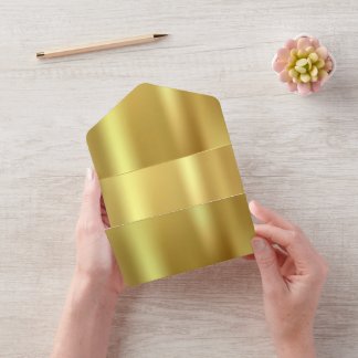 Gold star all in one invitation