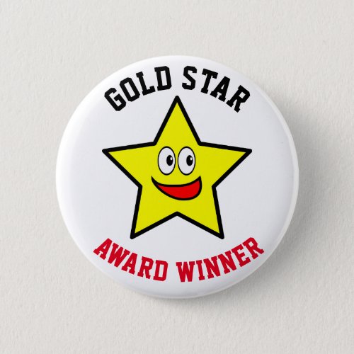 Gold Star Award Appreciation Button