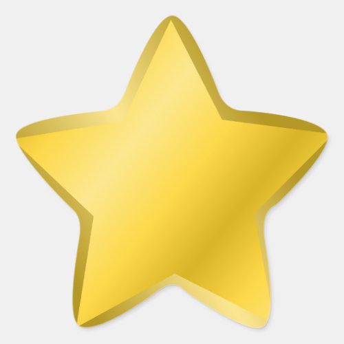 Gold star award star sticker