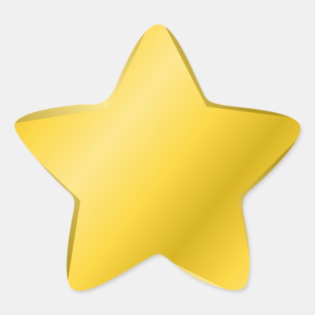 Gold star award star sticker (Front)
