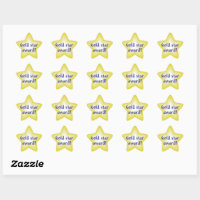 Gold star award stickers