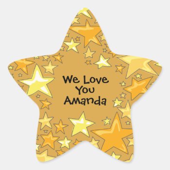 Gold Star Award Stickers by kidslife at Zazzle