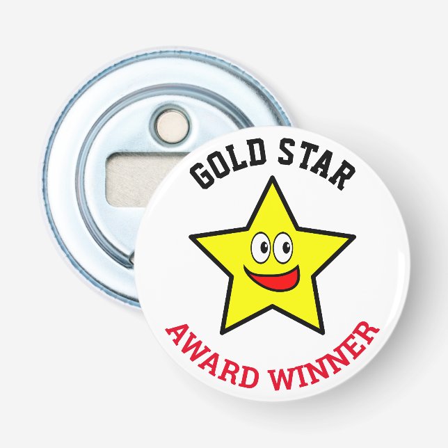 Gold Star Award Winner Bottle Opener (Front)