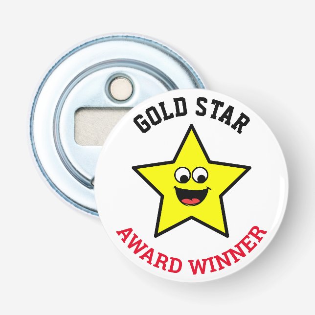 Gold Star Award Winner Bottle Opener (Front)
