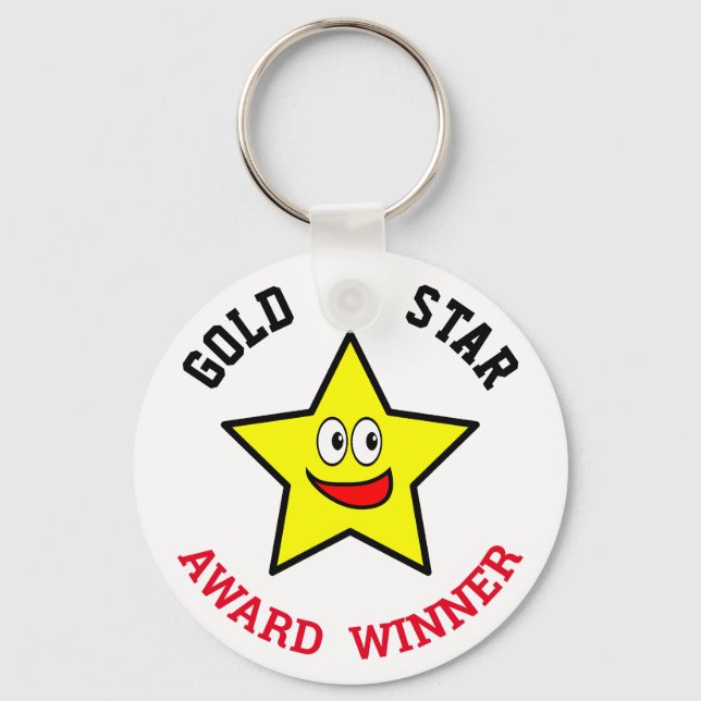 Gold Star Award Winner Keychain (Front)