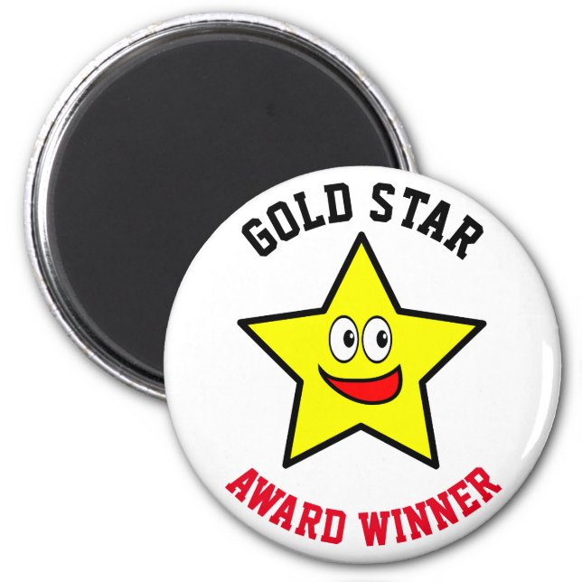 Gold Star Award Winner Magnet (Front)
