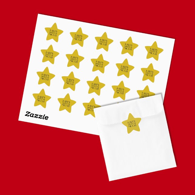 Gold Star Awards Night Happy Birthday Star Sticker (Creator Uploaded)