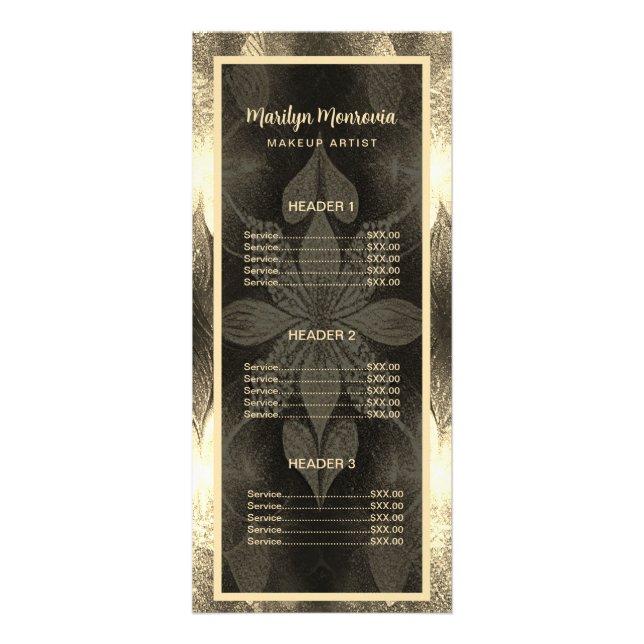 Gold Star Beauty Salon Rack Card (Front)