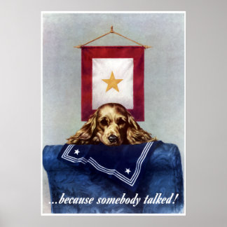 Gold Star -- Because Somebody Talked -- Border Poster